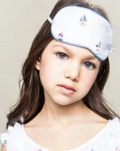Kids Petite Plume Kid's Twill Sleep Mask in Flamingos