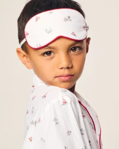 Kids Petite Plume Kid's Twill Sleep Mask in Anchors Away