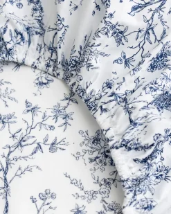 Petite Plume Luxe Premium Cotton Bed Sheets in Timeless Toile