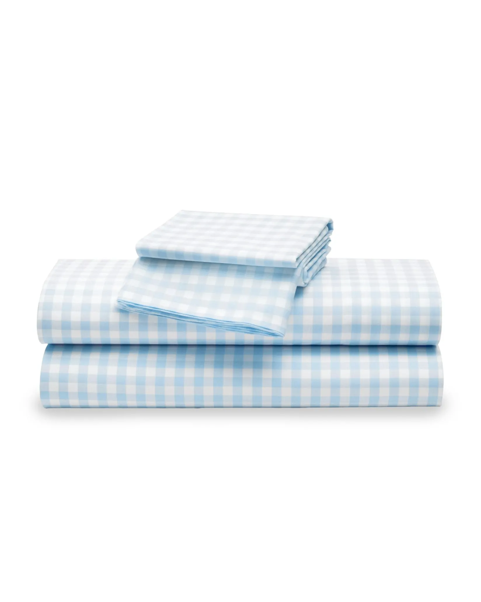 Petite Plume Luxe Premium Cotton Bed Sheets in Navy Gingham