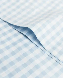 Petite Plume Luxe Premium Cotton Bed Sheets in Navy Gingham