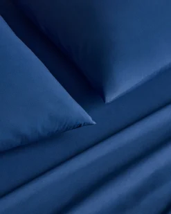 Petite Plume Luxe Premium Cotton Bed Sheets in Navy