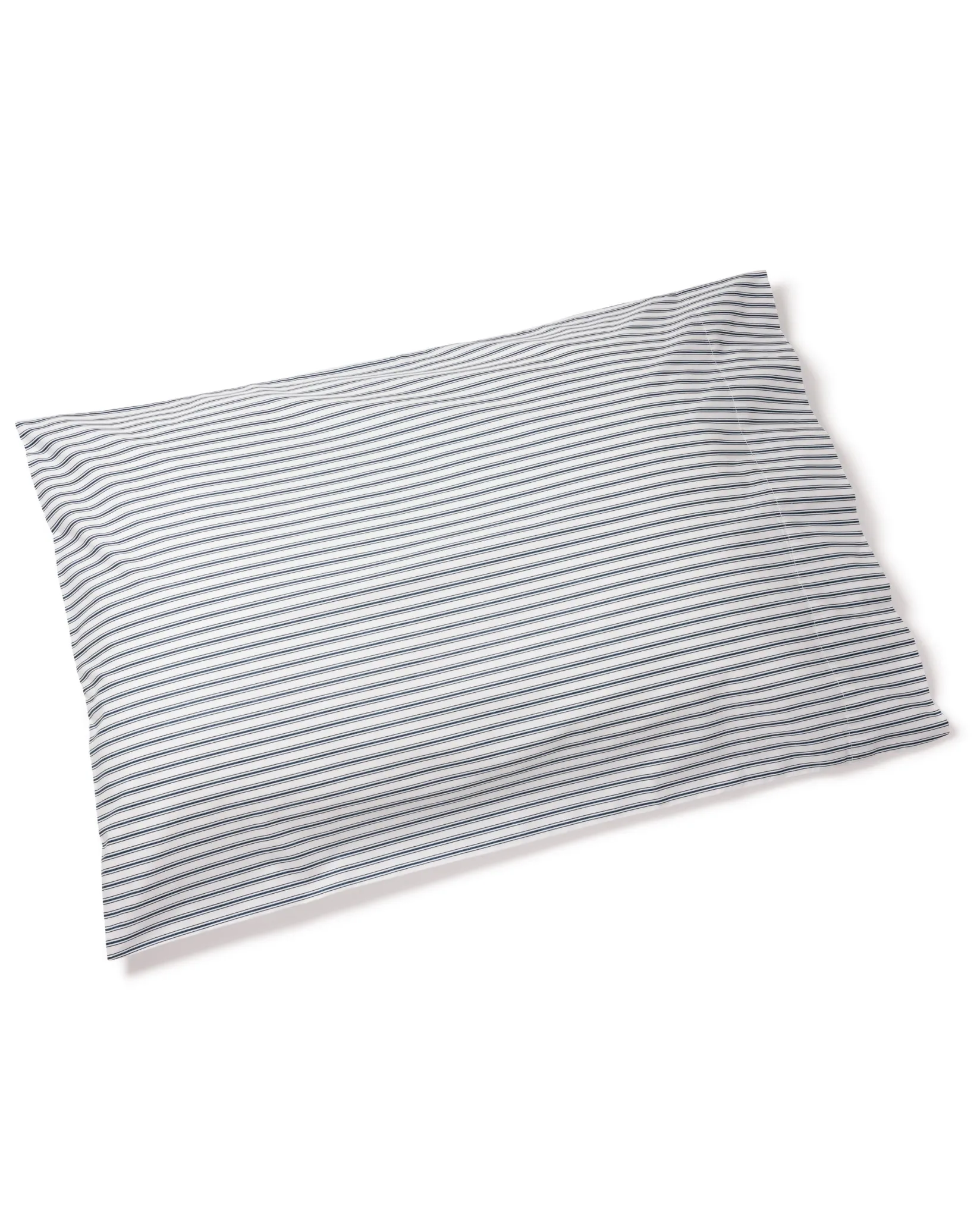 Petite Plume Luxe Premium Cotton Bed Sheets in Navy French Ticking
