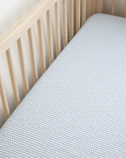 Petite Plume Luxe Premium Cotton Crib Sheet in La Mer