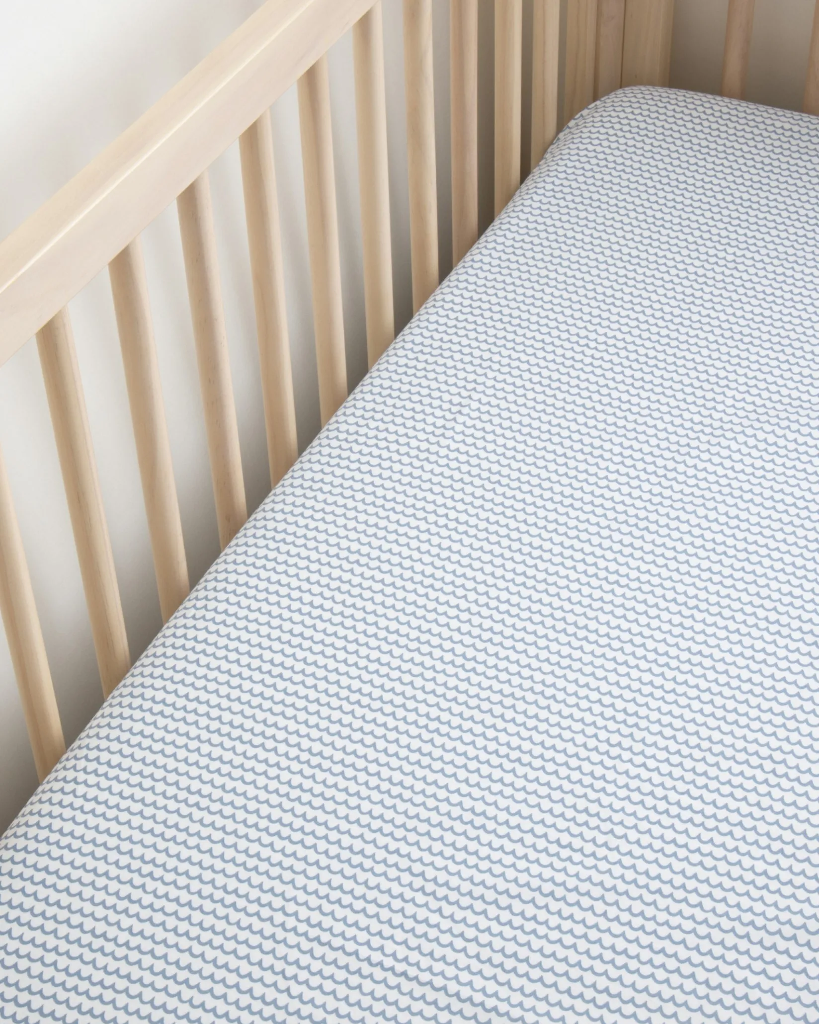 Petite Plume Luxe Premium Cotton Crib Sheet in La Mer