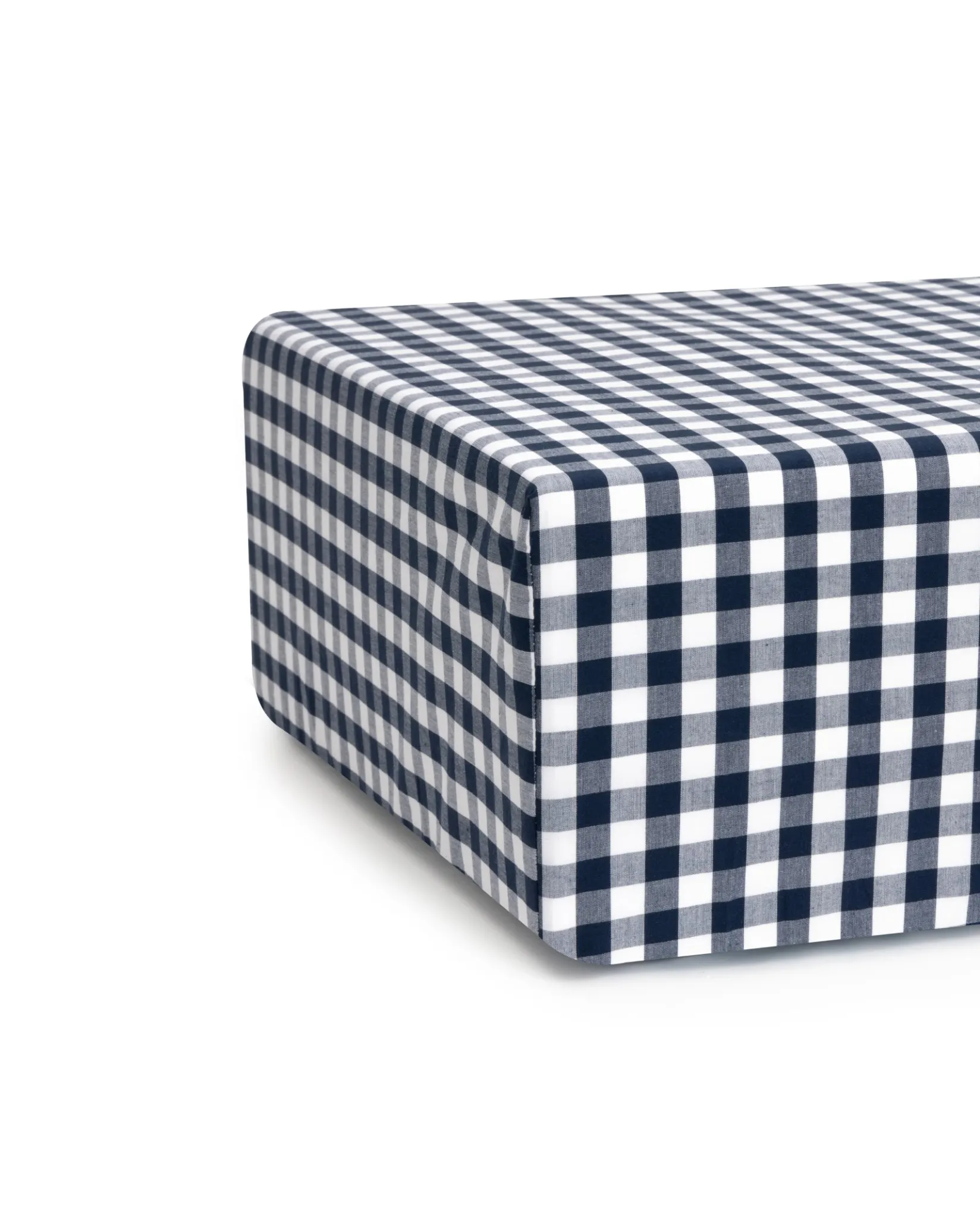Petite Plume Luxe Premium Cotton Crib Sheet in Light Blue Gingham