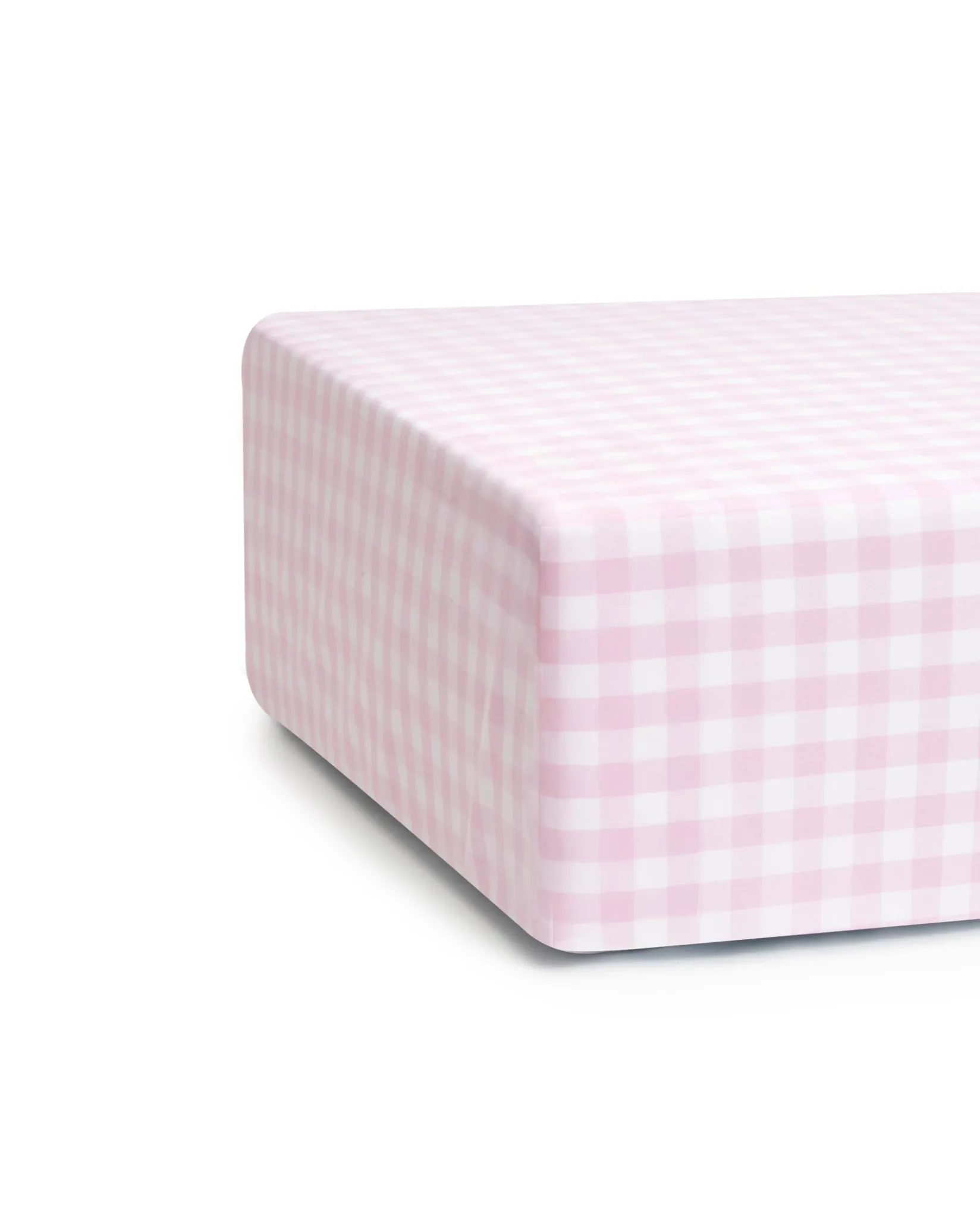 Petite Plume Luxe Premium Cotton Crib Sheet in Light Blue Gingham