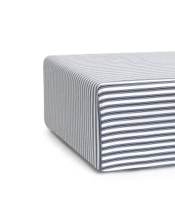 Petite Plume Luxe Premium Cotton Crib Sheet in Navy French Ticking