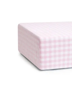 Petite Plume Luxe Premium Cotton Crib Sheet in Navy Gingham
