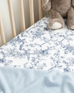 Petite Plume Luxe Premium Cotton Crib Sheet in Timeless Toile