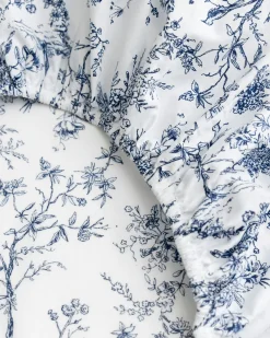 Petite Plume Luxe Premium Cotton Crib Sheet in Timeless Toile