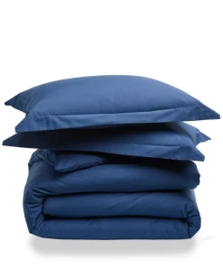 Petite Plume Luxe Premium Percale Duvet Set in White