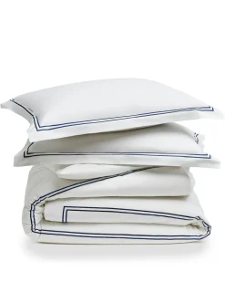 Petite Plume Luxe Premium Percale Duvet Set in Navy