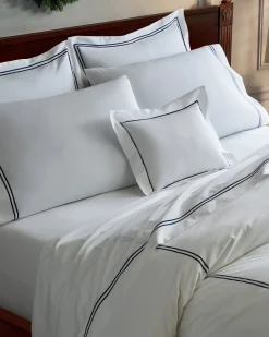 Petite Plume Luxe Premium Percale Duvet Set in Navy