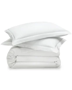 Petite Plume Luxe Premium Percale Duvet Set in Navy