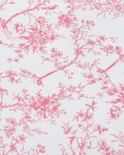 Petite Plume Luxe Premium Percale Duvet Set in Pink Timeless Toile