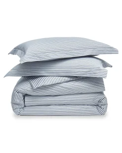 Petite Plume Luxe Premium Percale Duvet Set in La Mer Duvet