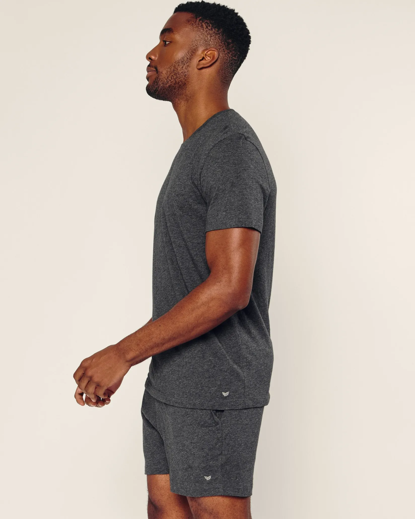 Petite Plume Men's 5" Pima Short in Dark Heather Grey