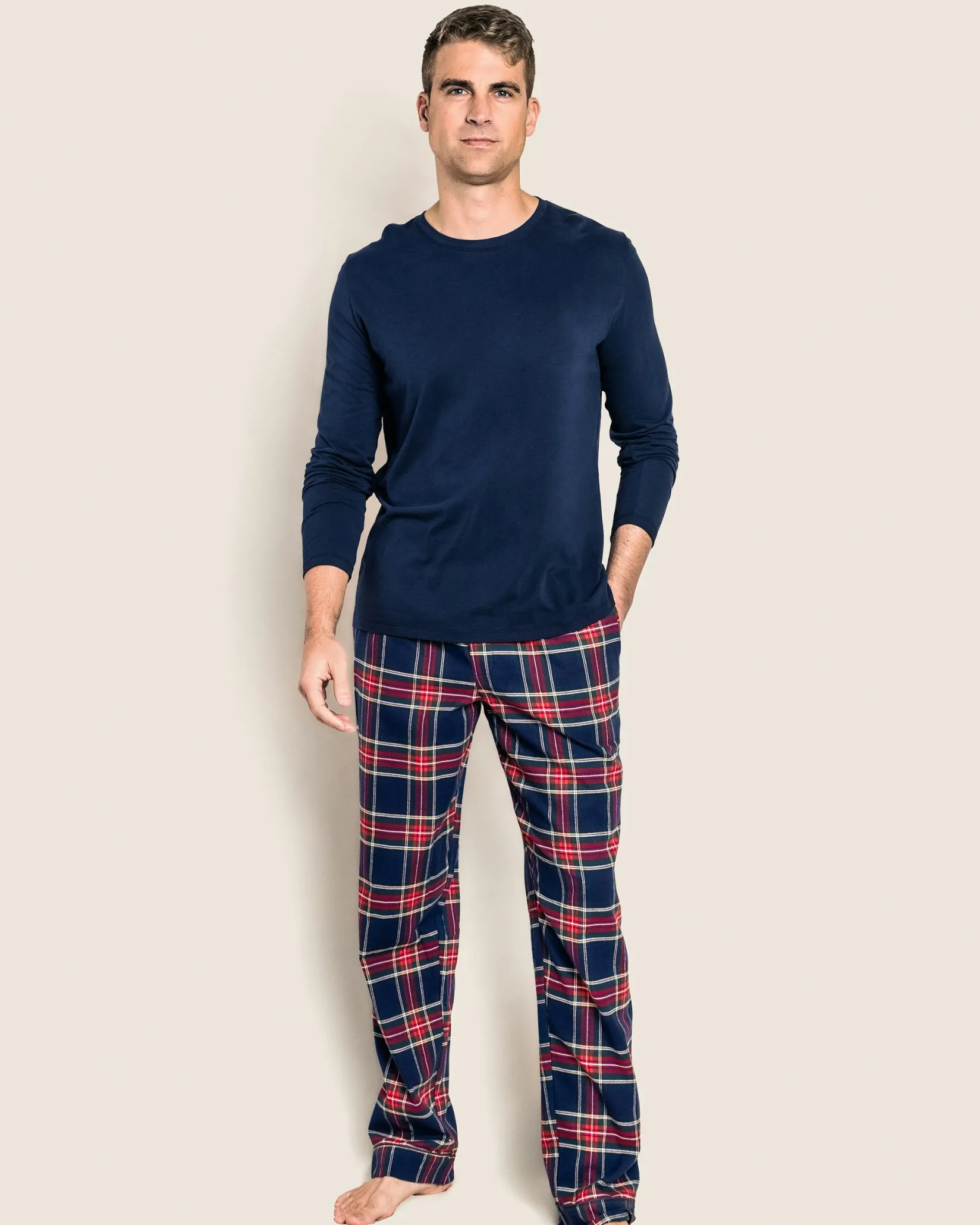 Petite Plume Men's Brushed Cotton Pajama Pant in Imperial Tartan