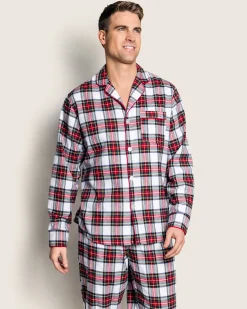 Petite Plume Men's Brushed Cotton Pajama Set in Balmoral Tartan