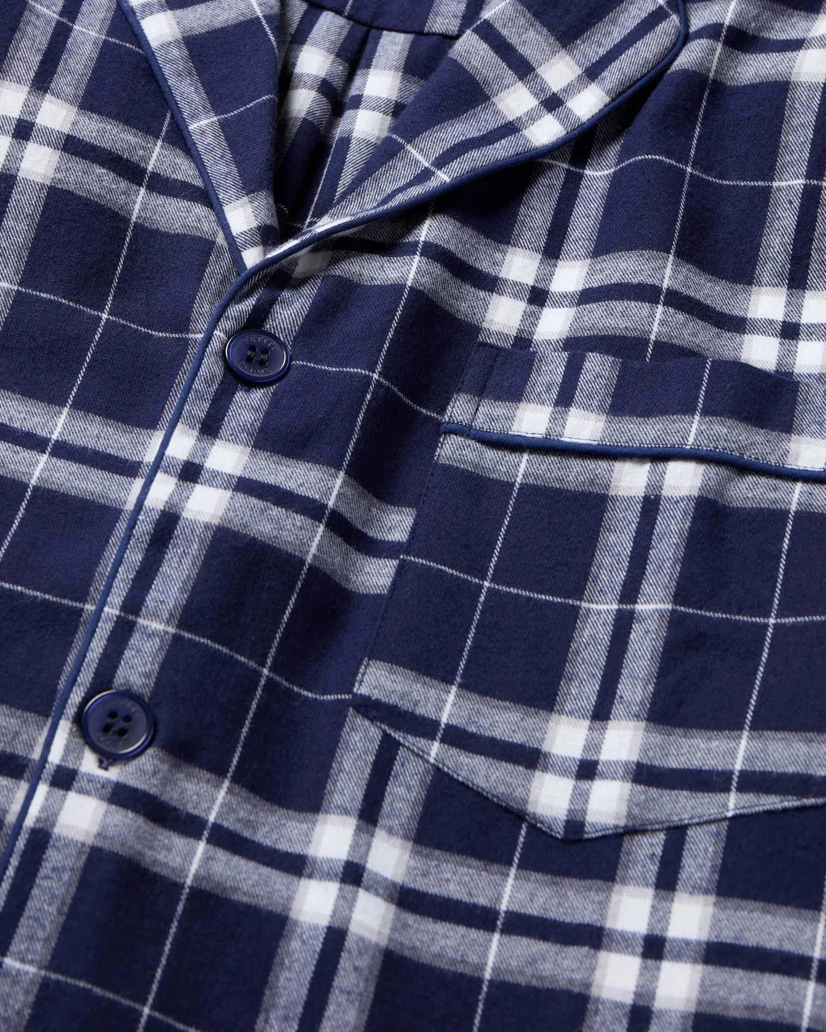 Petite Plume Men's Brushed Cotton Pajama Set in Oxford Tartan