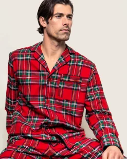 Petite Plume Men's Brushed Cotton Pajama Set in Imperial Tartan