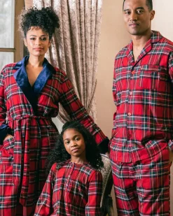 Petite Plume Men's Brushed Cotton Pajama Set in Imperial Tartan