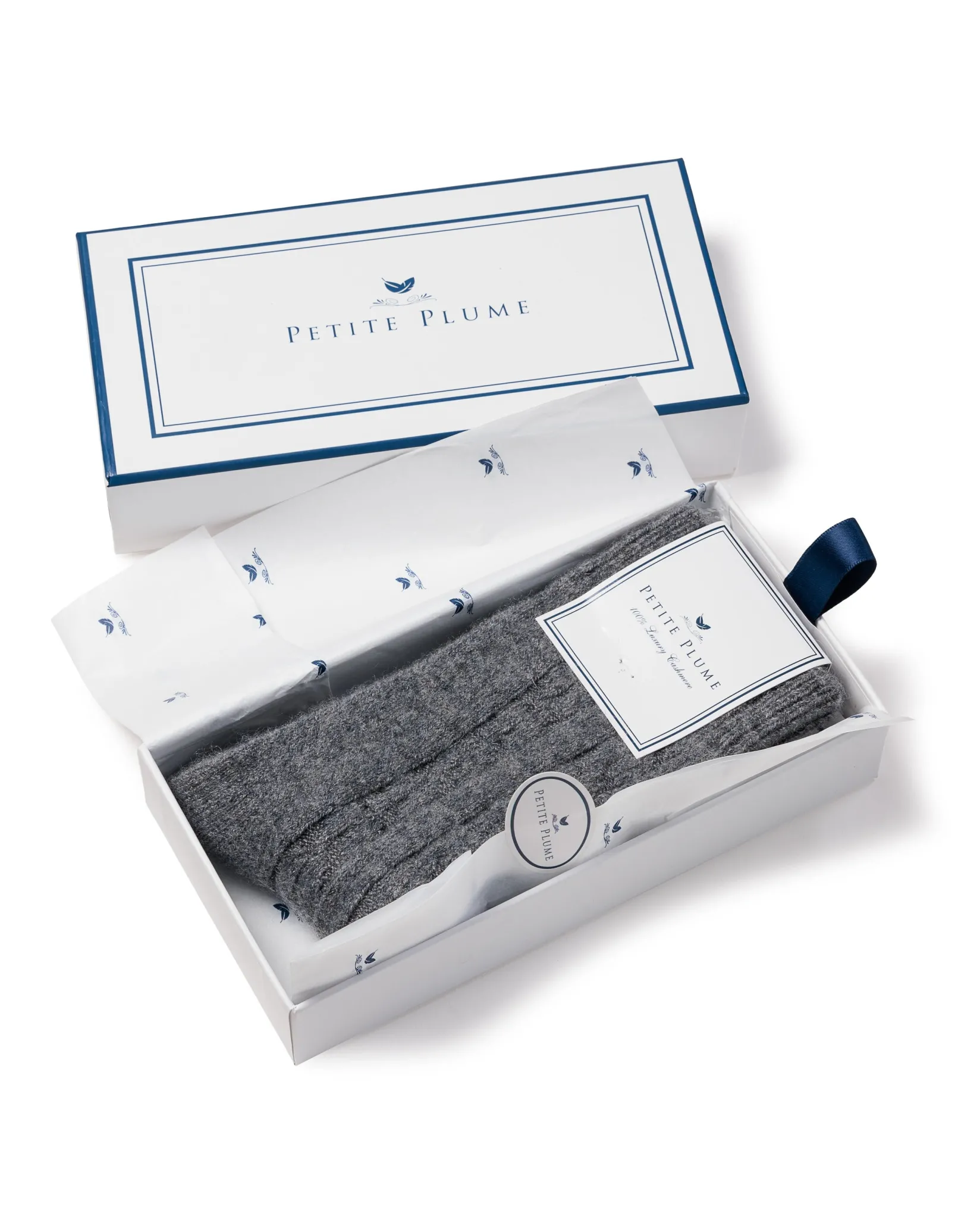 Petite Plume Men's Cashmere Sock in Black