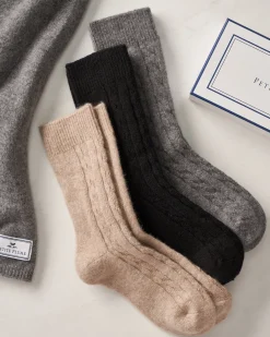 Petite Plume Men's Cashmere Sock in Navy
