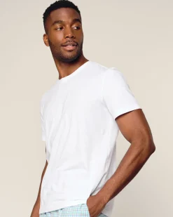 Petite Plume Men's Pima Essential Crew Neck Tee in White