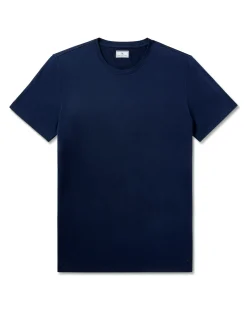 Petite Plume Men's Pima Essential Crew Neck Tee in Navy