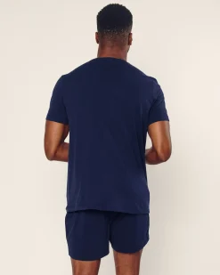 Petite Plume Men's Pima Essential Crew Neck Tee in Dark Heather Grey