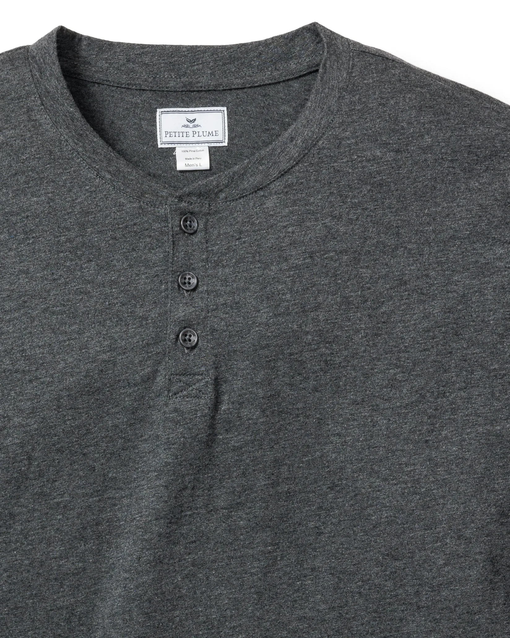 Petite Plume Men's Pima Henley in Navy