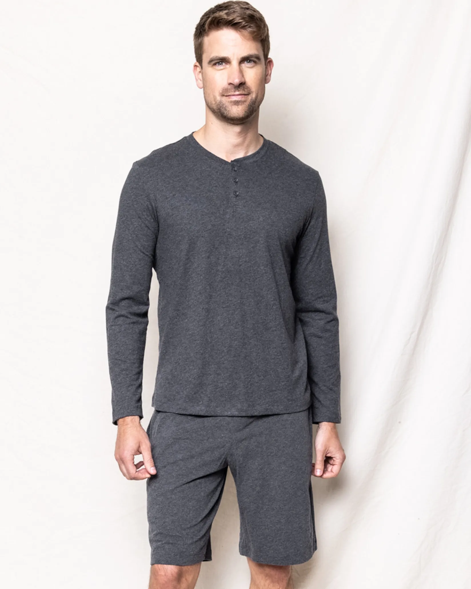 Petite Plume Men's Pima Henley in Navy