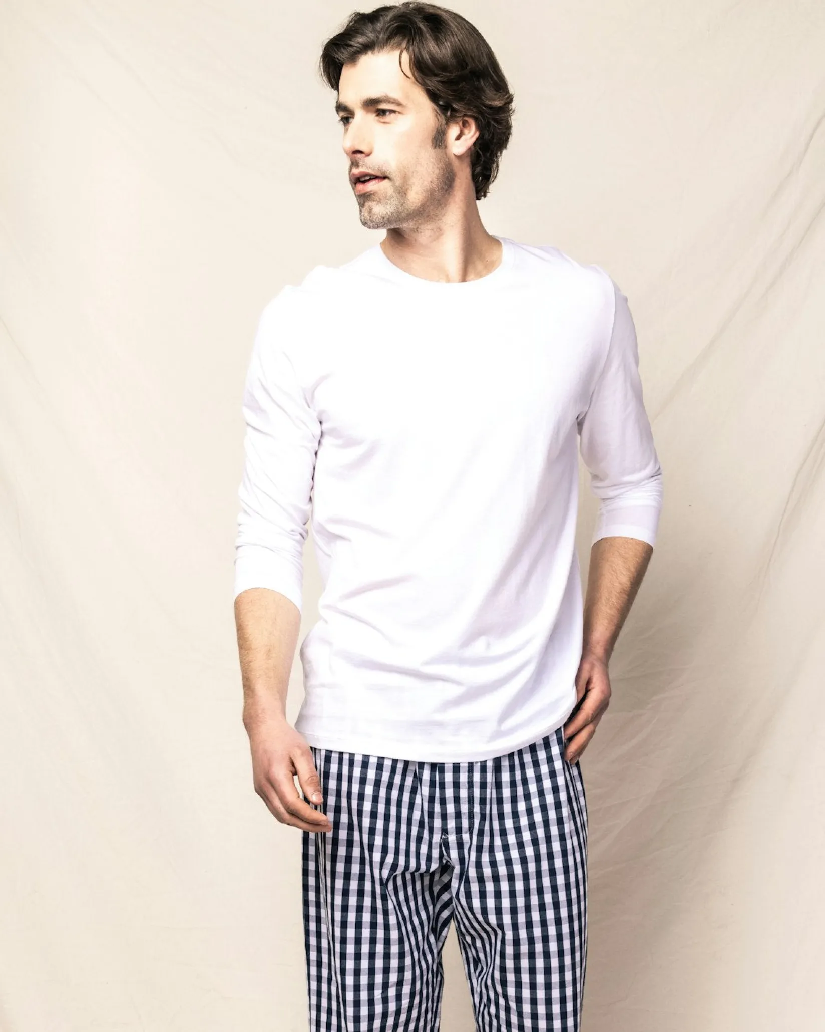 Petite Plume Men’s Pima Long Sleeve T-shirt Duo