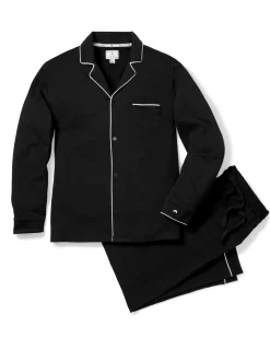 Petite Plume Men's Pima Pajama Set in Black