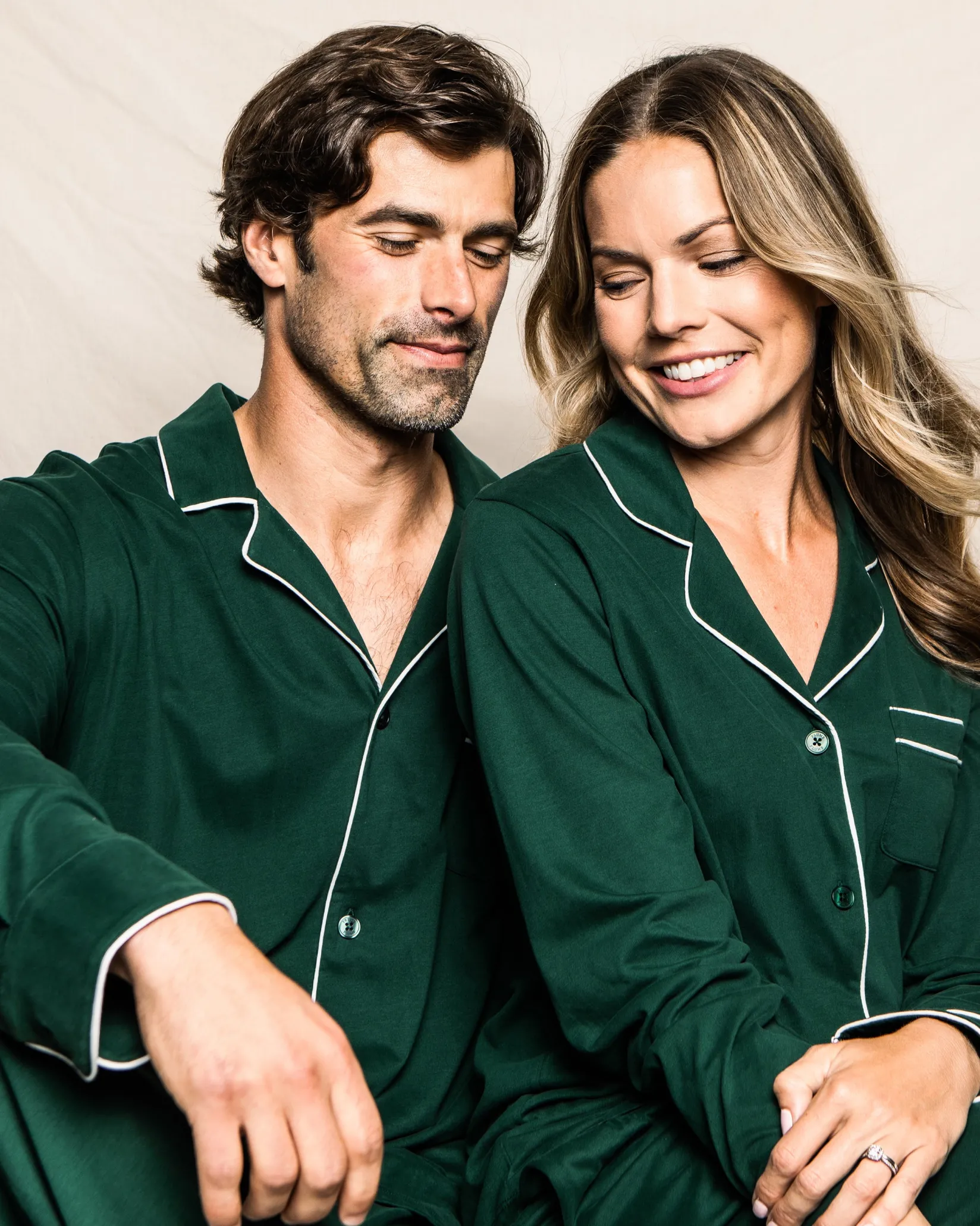 Petite Plume Men's Pima Pajama Set in Evergreen