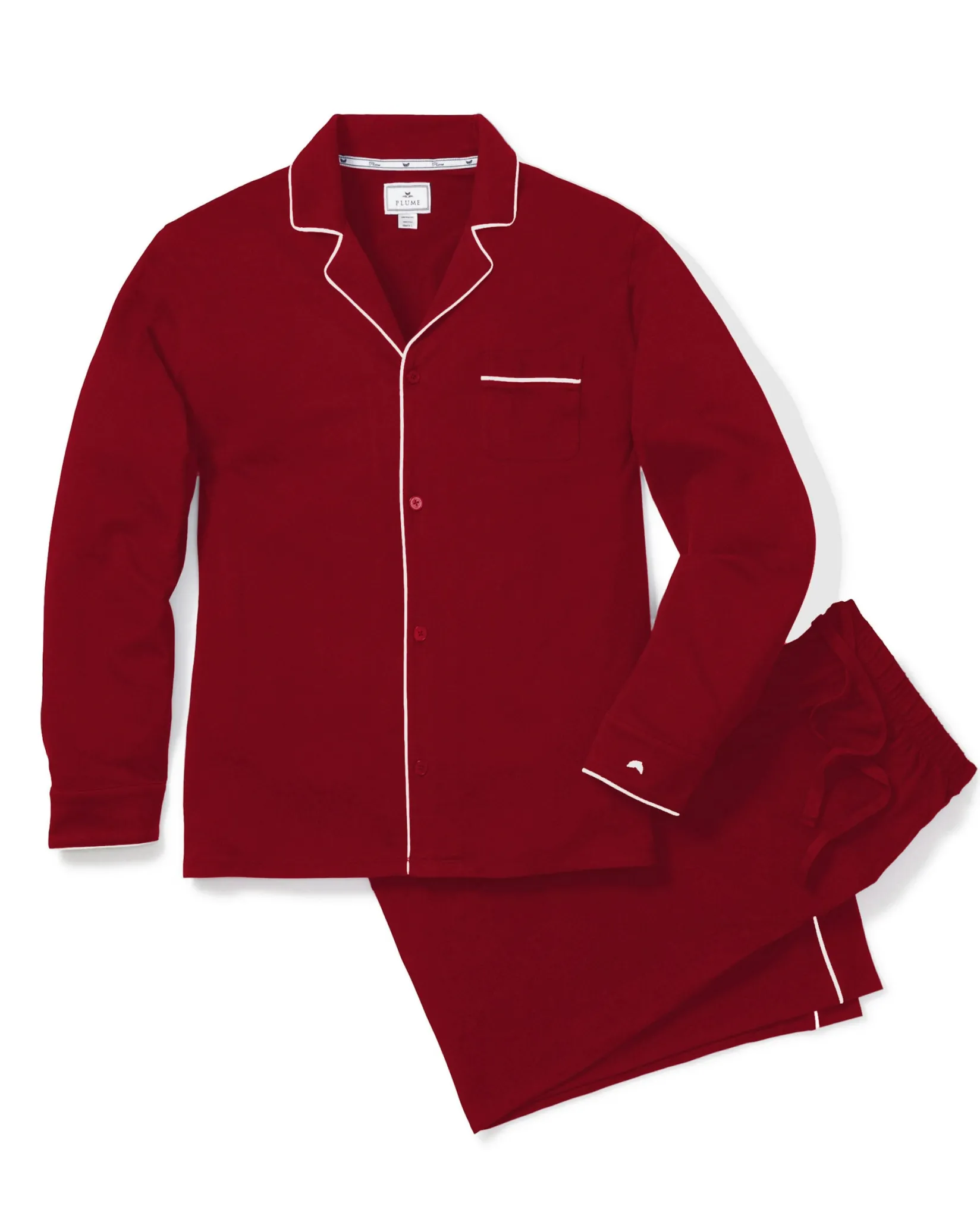 Petite Plume Men's Pima Pajama Set in Evergreen