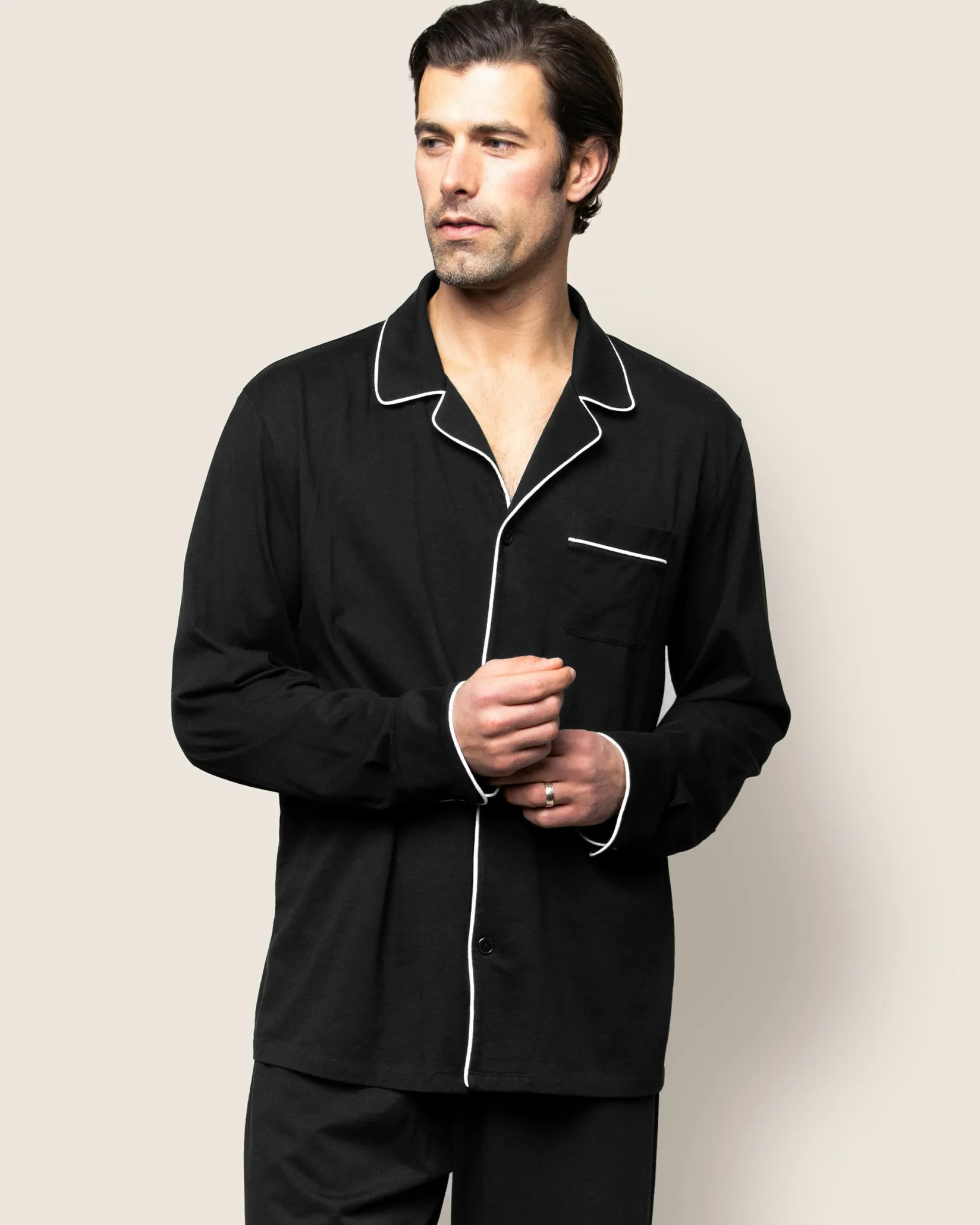 Petite Plume Men's Pima Pajama Set in Evergreen
