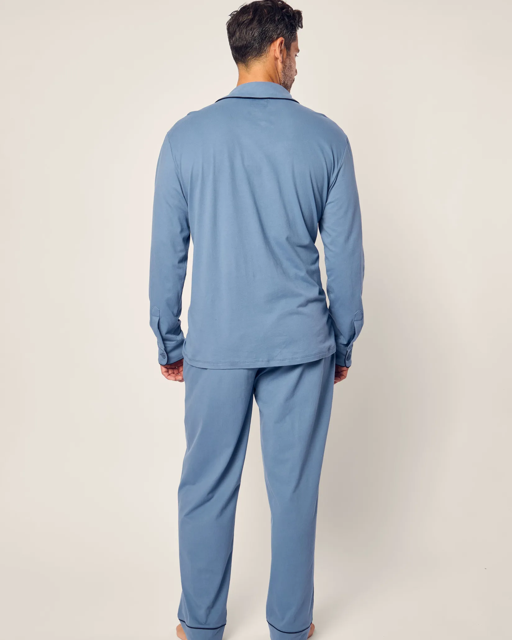 Petite Plume Men's Pima Pajama Set in Navy