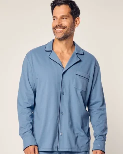 Petite Plume Men's Pima Pajama Set in Navy