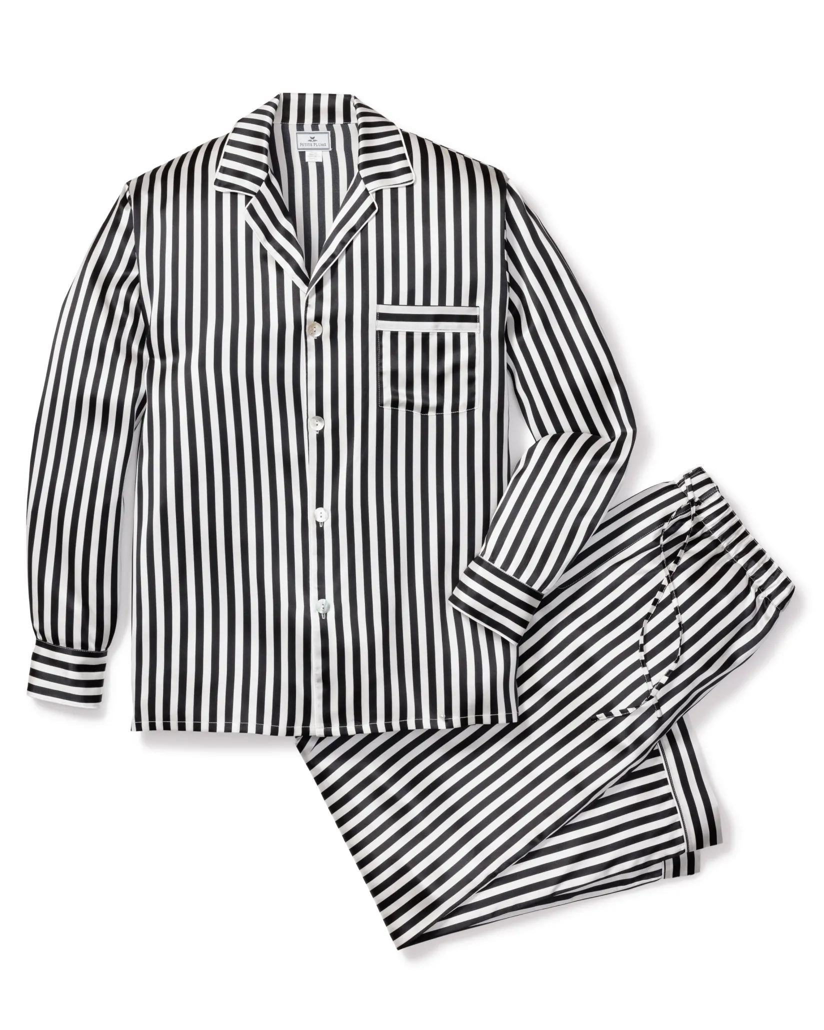 Petite Plume Men's Silk Pajama Set in