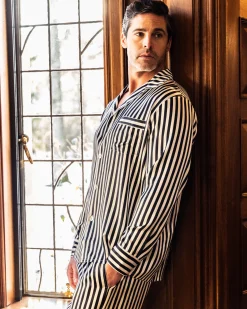Petite Plume Men's Silk Pajama Set in