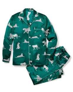 Petite Plume Men's Silk Pajama Set in Panthere de Luxe