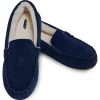 Petite Plume Men's Suede Slippers in Navy