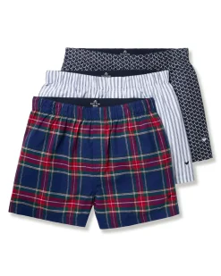 Petite Plume Men's Twill 3 Pack Boxers in Windsor Tartan