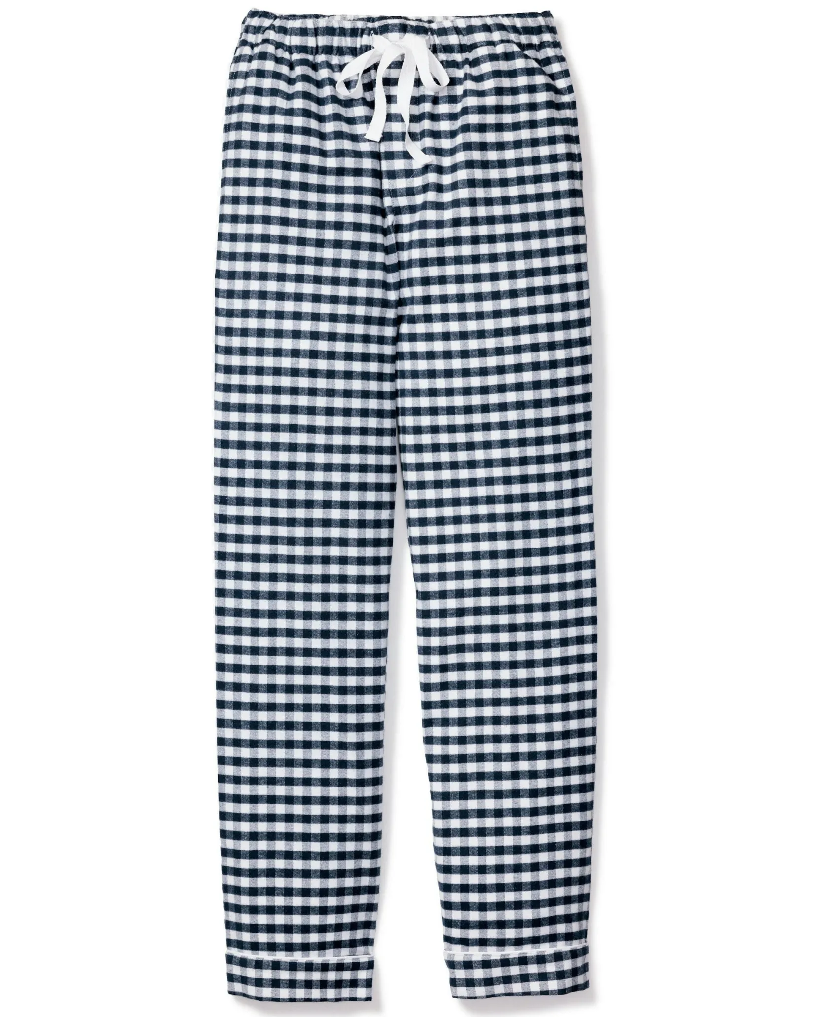 Petite Plume Men's Twill Pajama Pant in Navy Gingham
