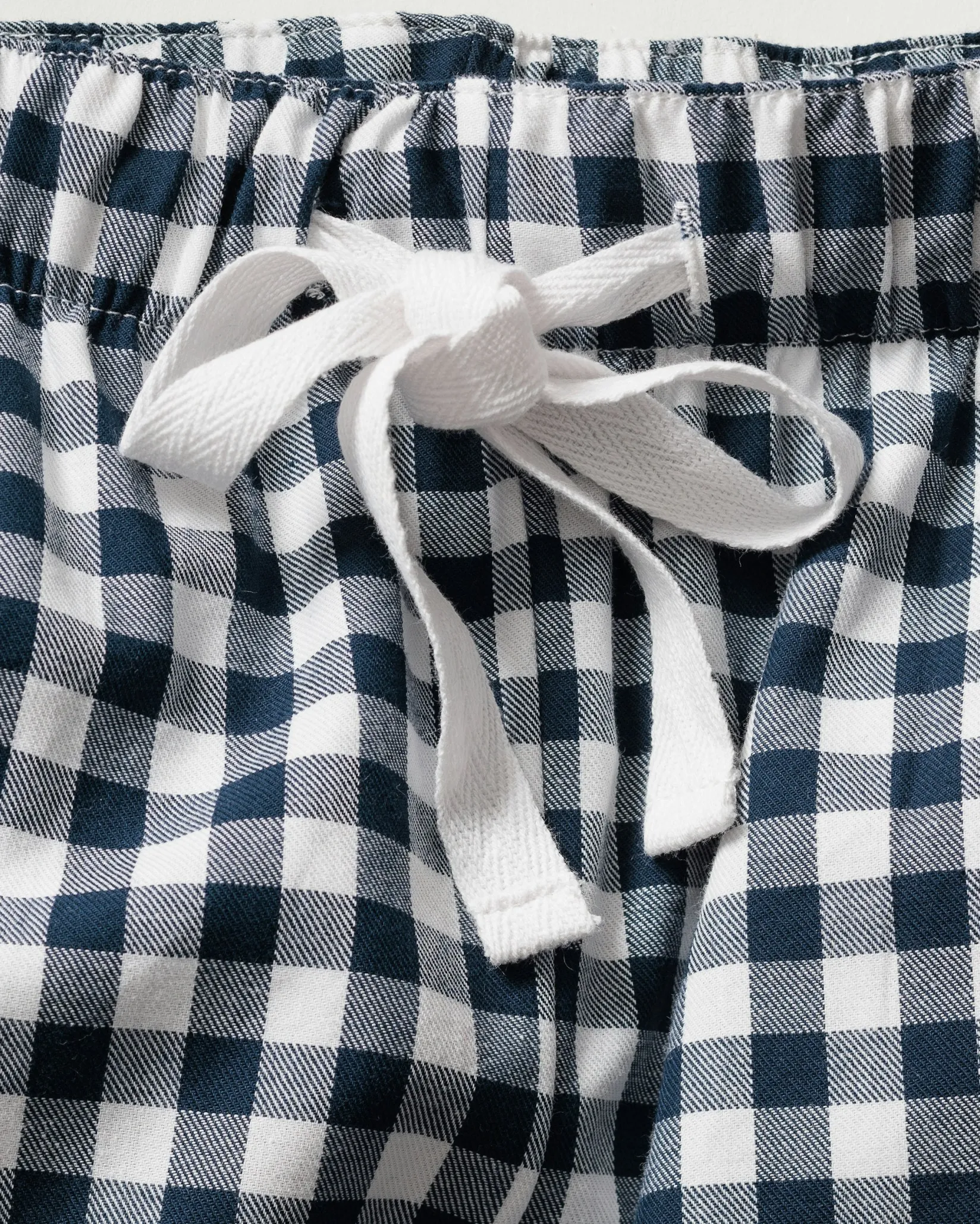 Petite Plume Men's Twill Pajama Pant in Navy Gingham