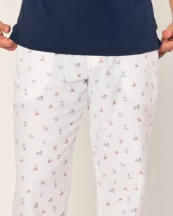 Petite Plume Men's Twill Pajama Pant in Coastal Charms