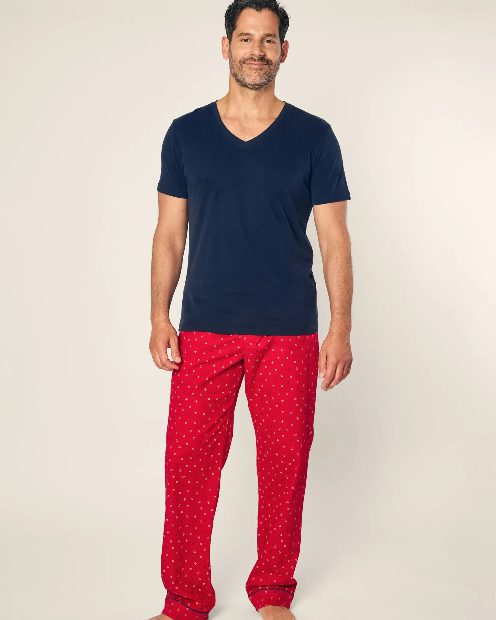 Petite Plume Men's Twill Pajama Pant in Coastal Charms